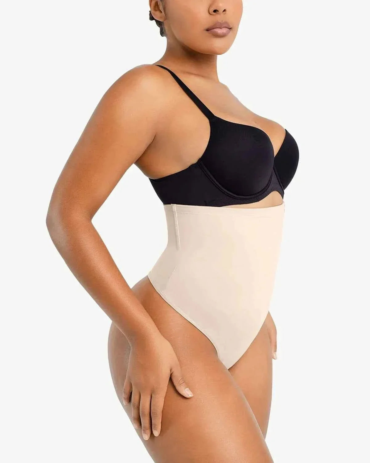 Bare Essentials AirSlim Thong - Black High Waist