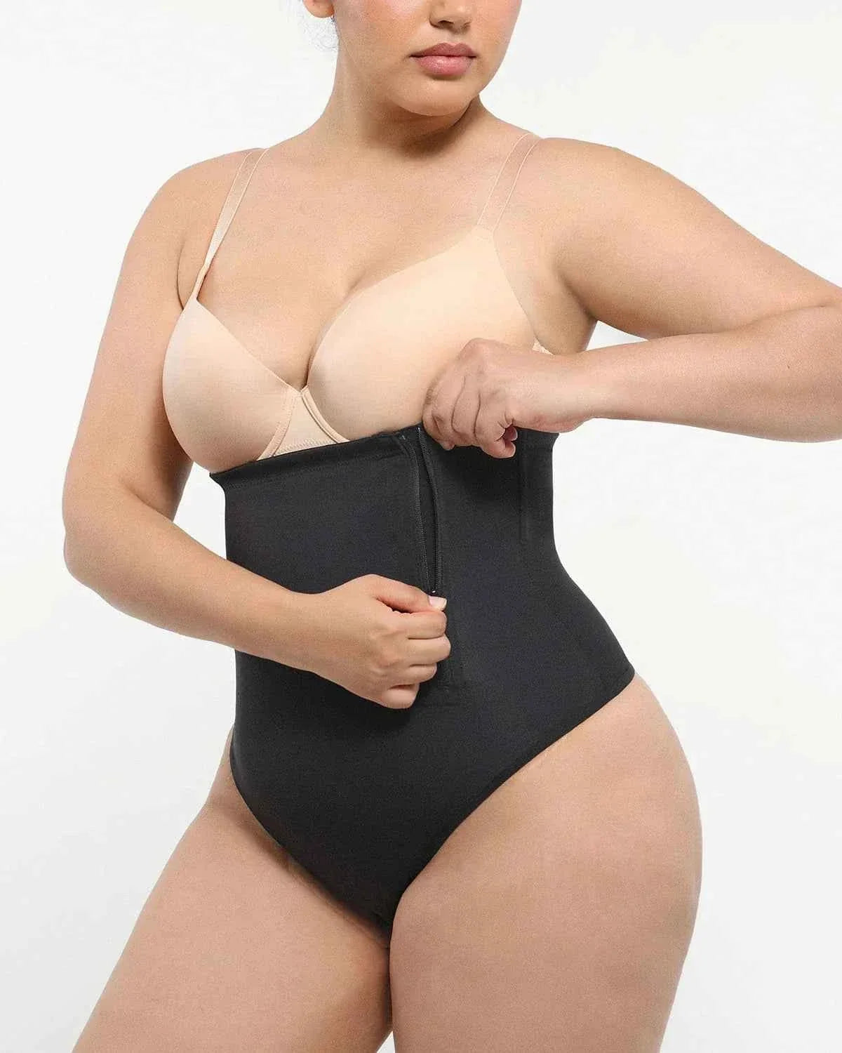 Bare Essentials AirSlim Thong - Black High Waist