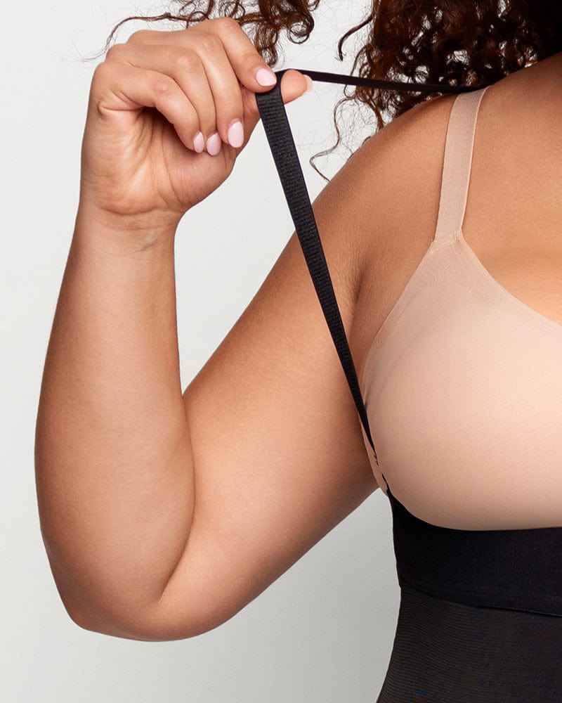 Bare Essentials Strapless Midi Shaper - Black Sculpting