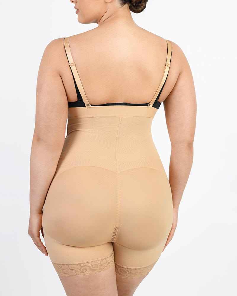Bare Essentials Strapless Midi Shaper - Black Sculpting