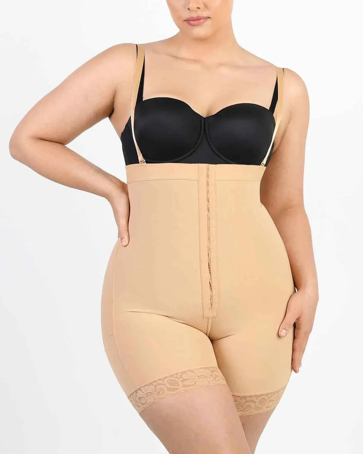 Bare Essentials Strapless Midi Shaper - Black Sculpting