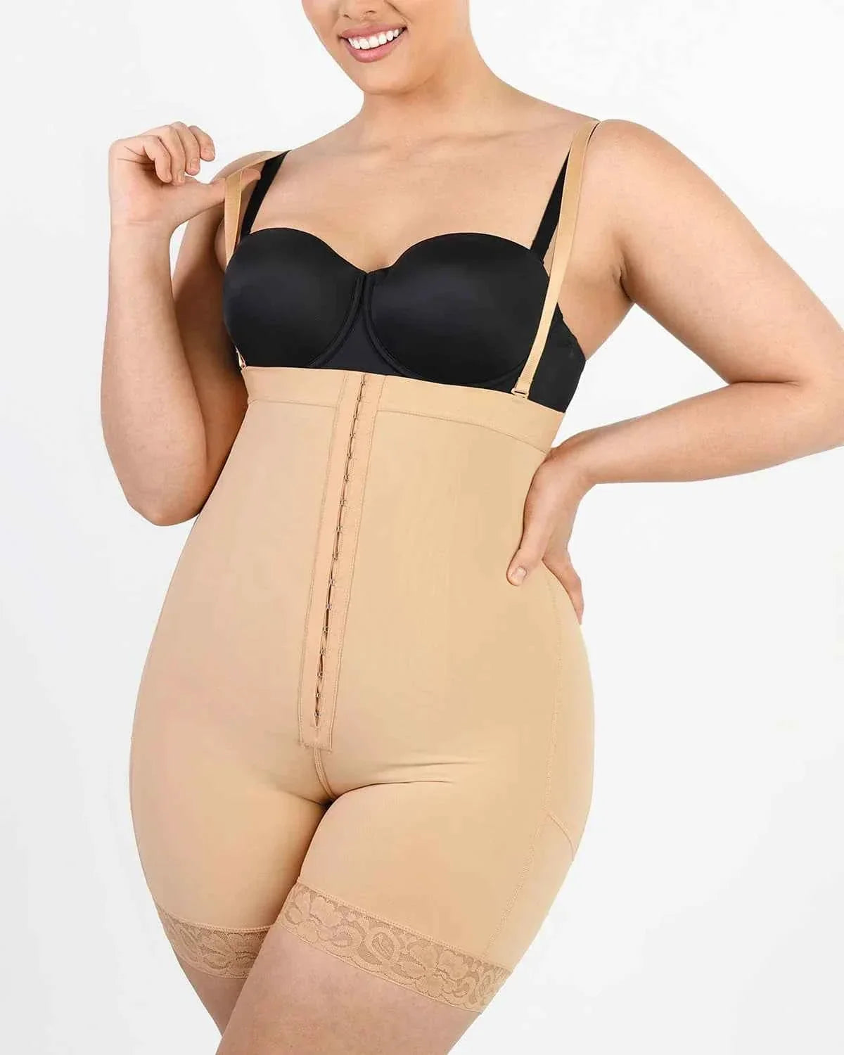 Bare Essentials Strapless Midi Shaper - Black Sculpting