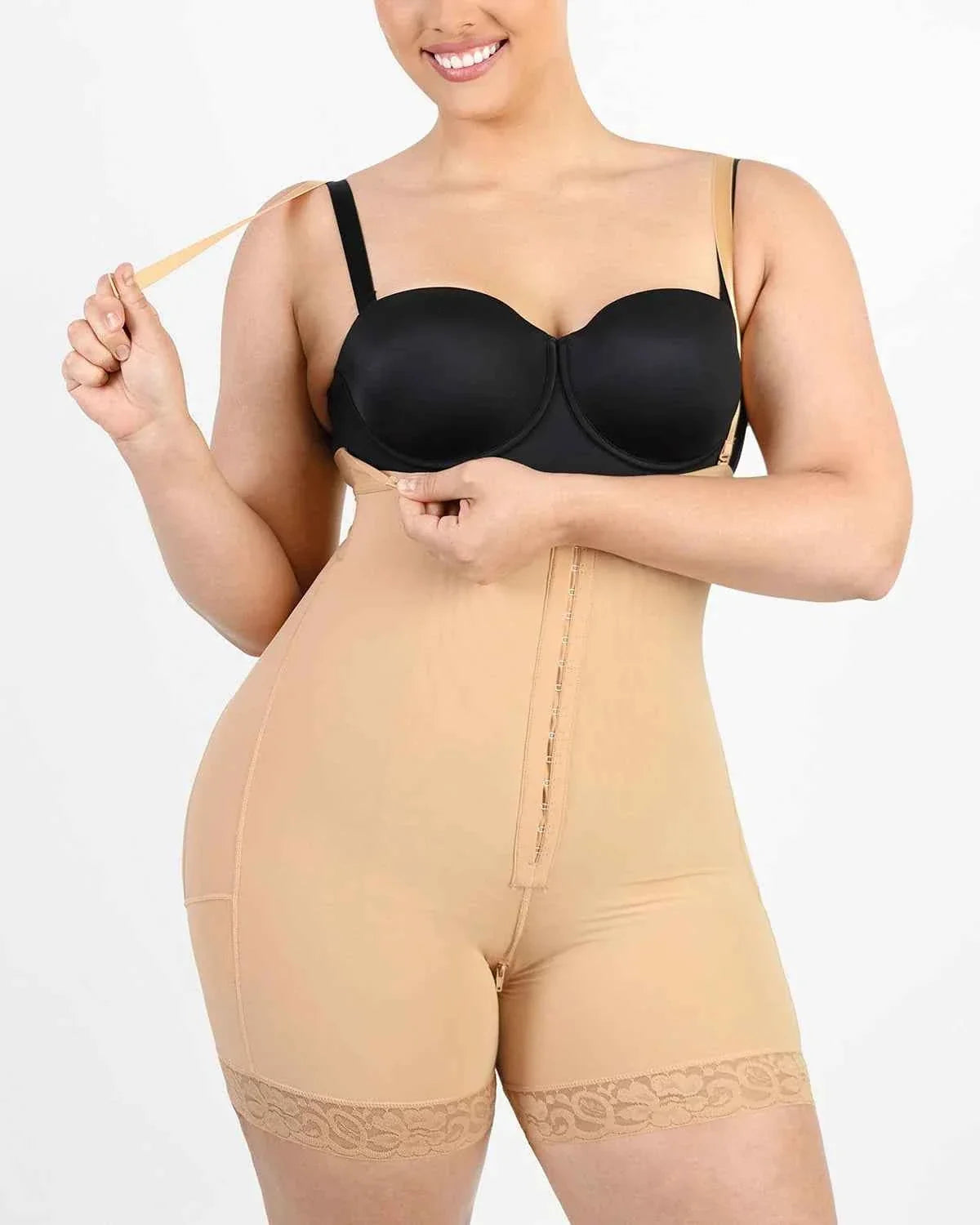 Bare Essentials Strapless Midi Shaper - Black Sculpting