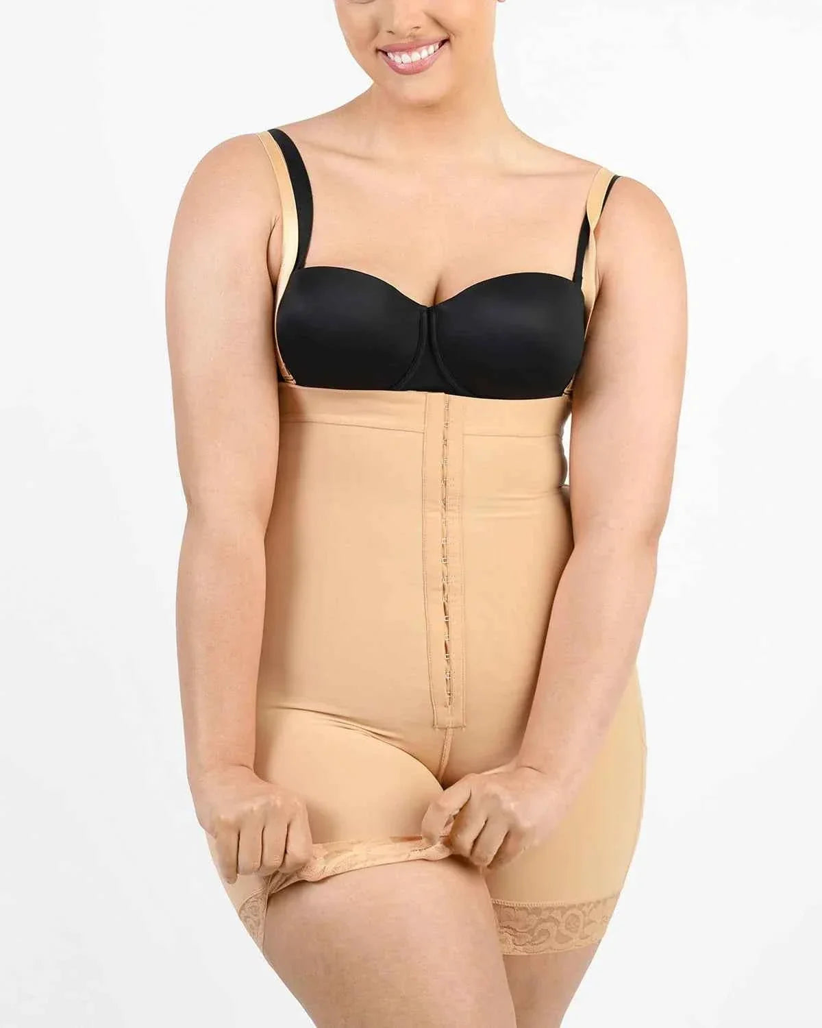 Bare Essentials Strapless Midi Shaper - Black Sculpting