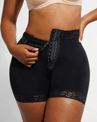 BOOT-YEAHâ„?AirSlim® Mid-Rise Shorts - Black Lace Compression