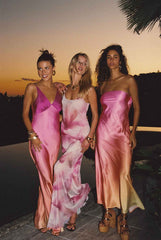 STRAPLESS OMBRE MAXI PARTY SUMMER DRESS