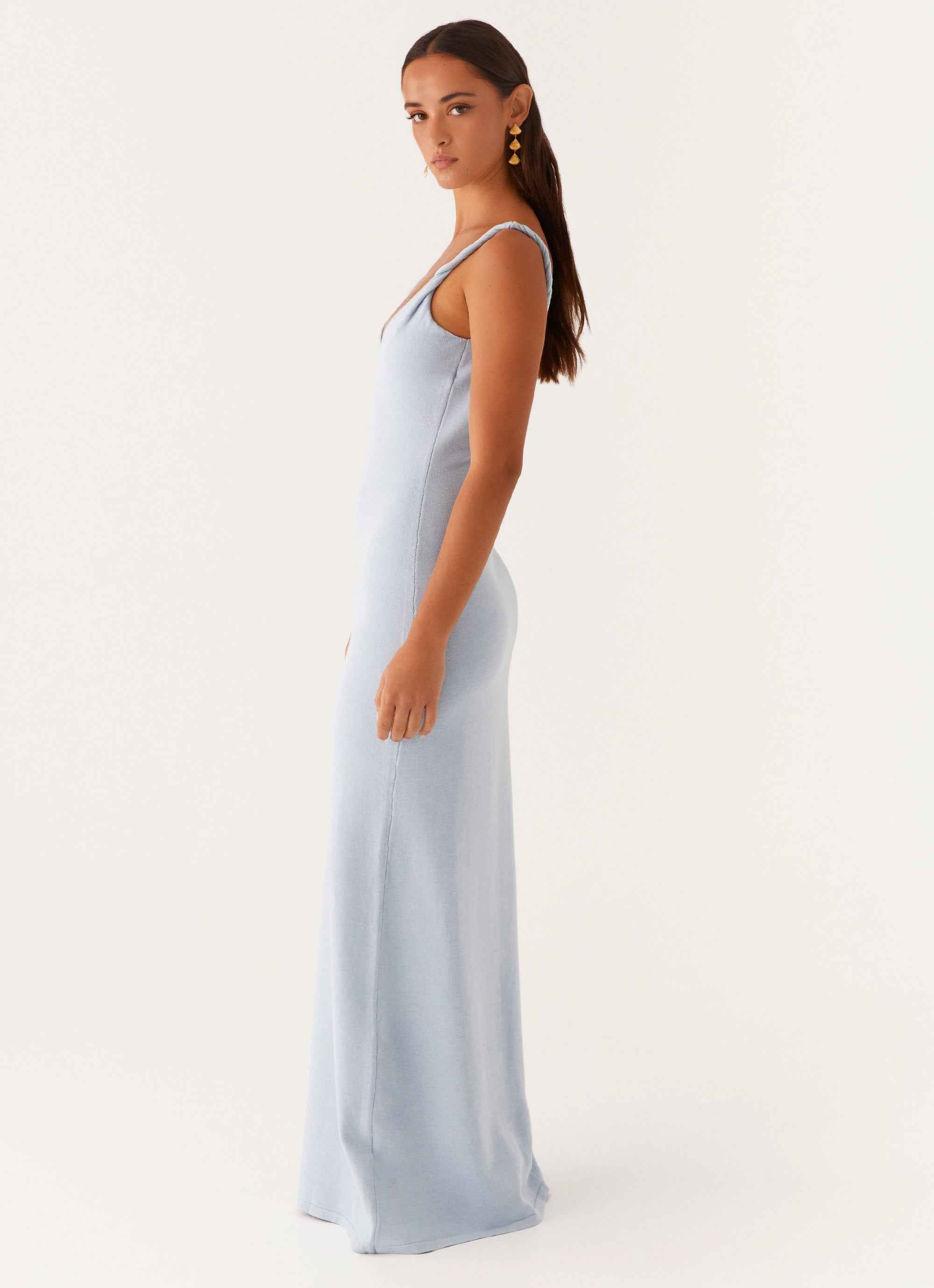 Anastasia Maxi Dress - Blue Twisted Straps