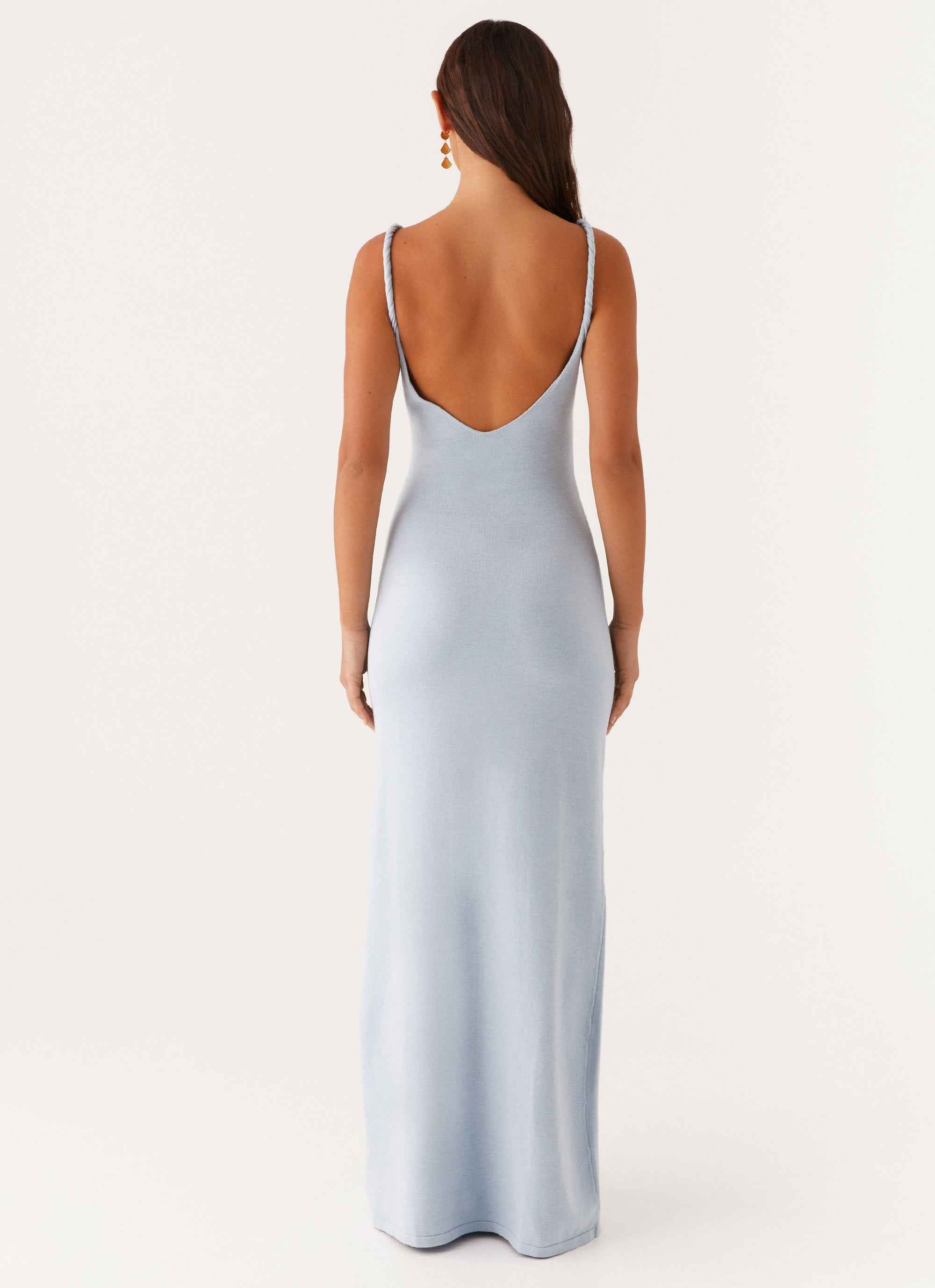 Anastasia Maxi Dress - Blue Twisted Straps