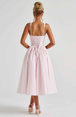 Élixir Square Neck Midi Dress