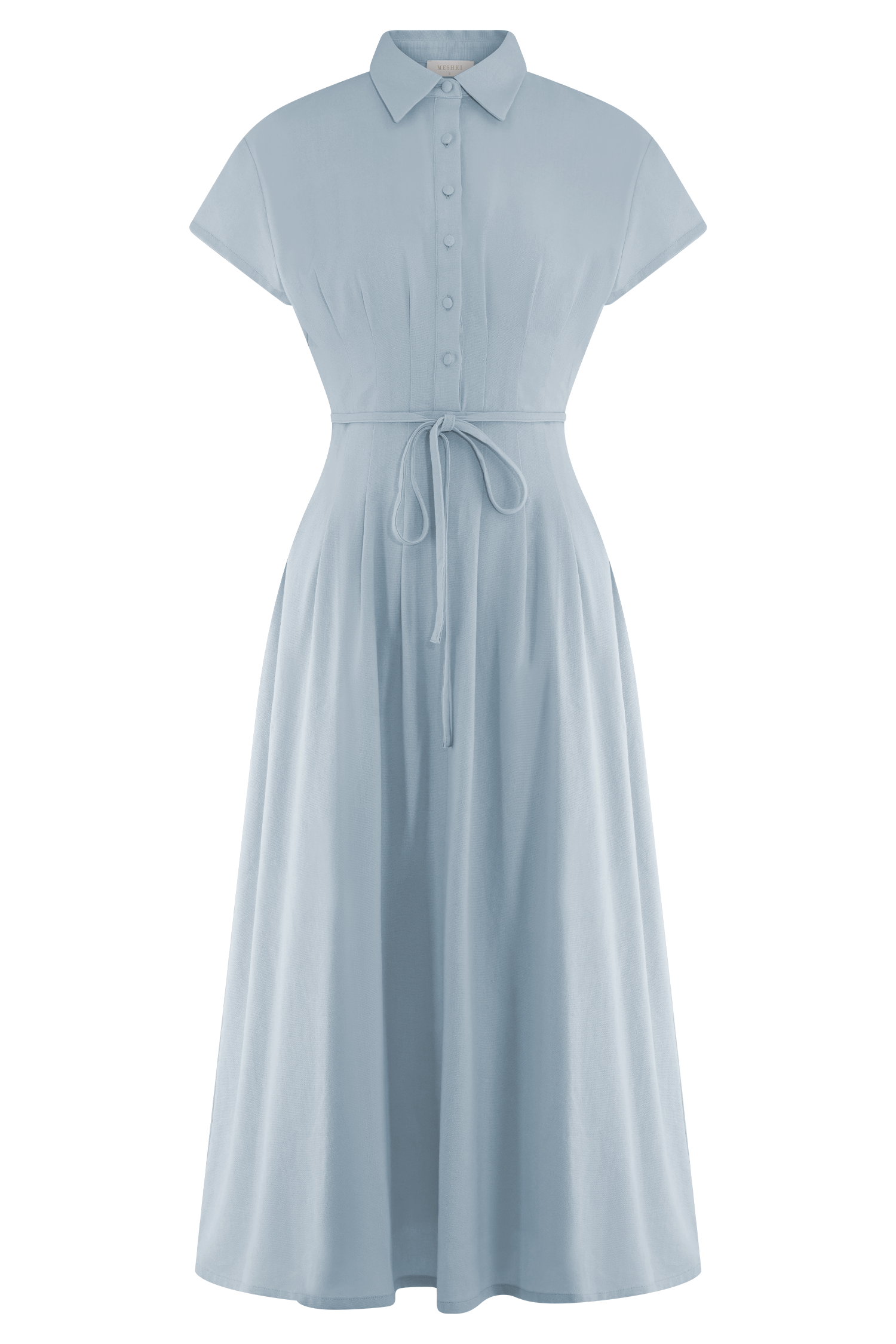 Cornflower Blue Aysha Linen Midi Dress