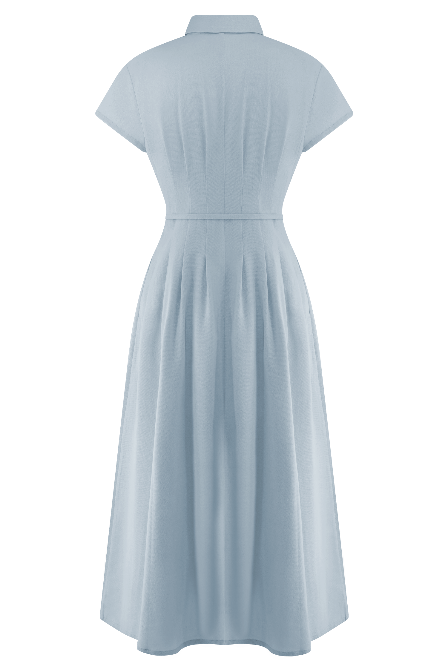 Cornflower Blue Aysha Linen Midi Dress