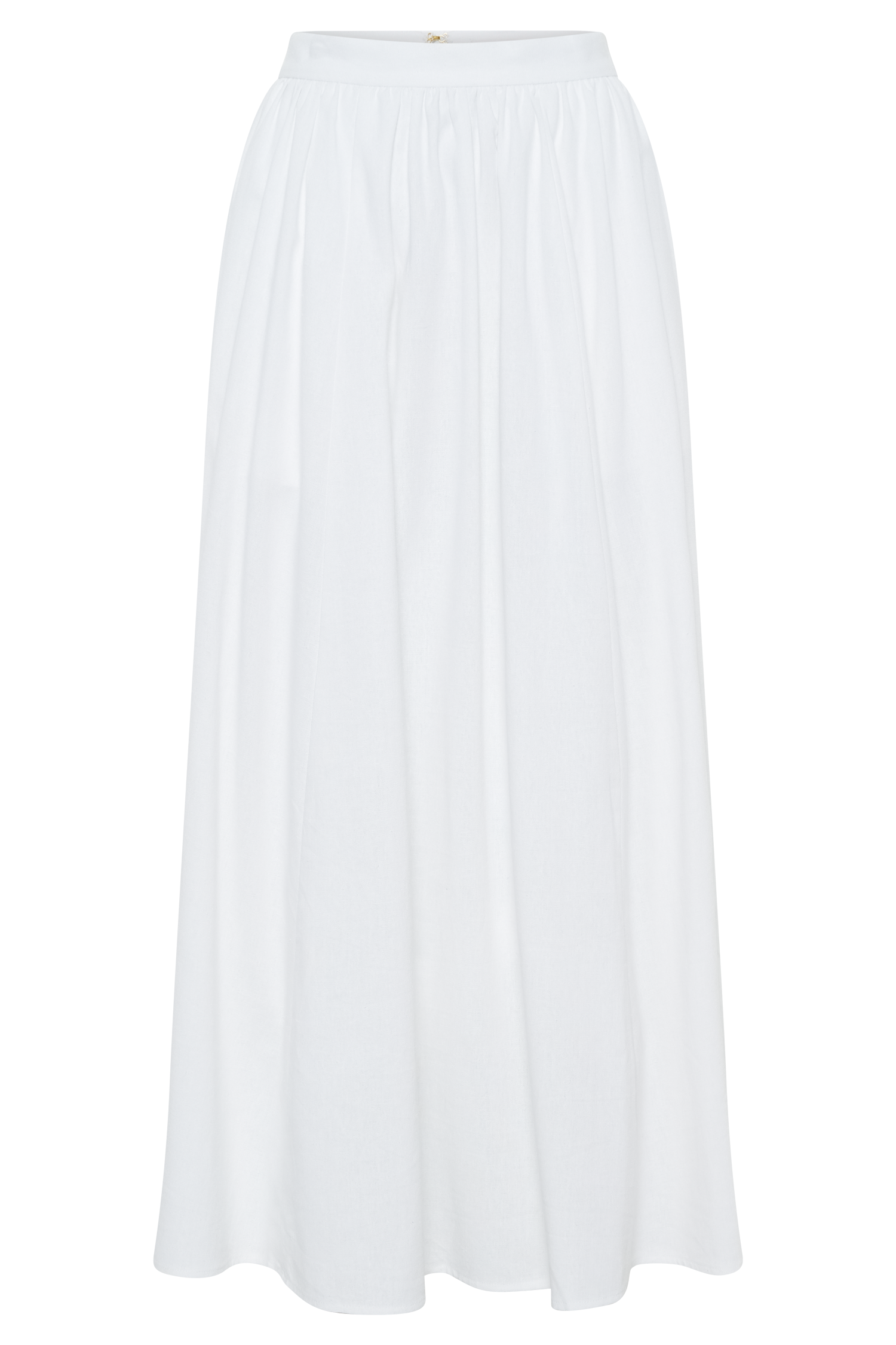 Clarence White Linen Maxi Skirt