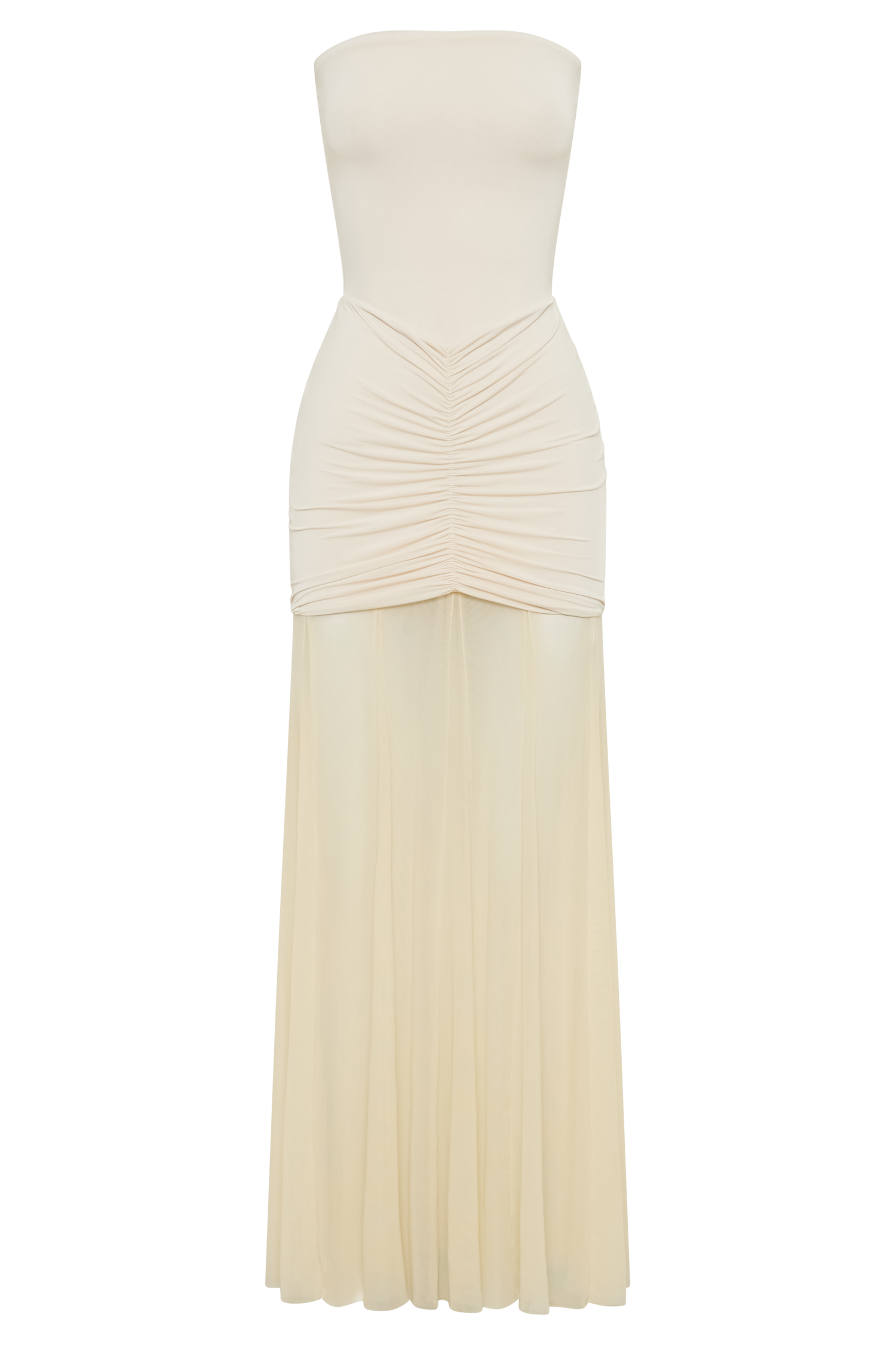 Caspian Ivory Off Shoulder Maxi Dress