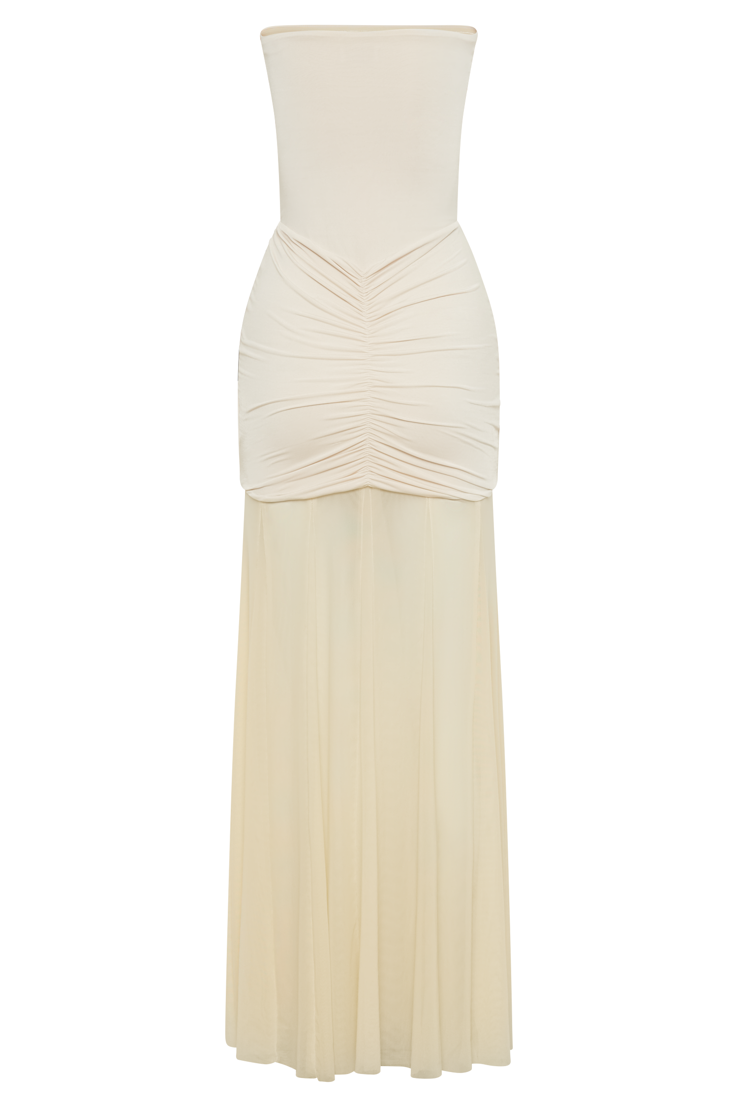 Caspian Ivory Off Shoulder Maxi Dress