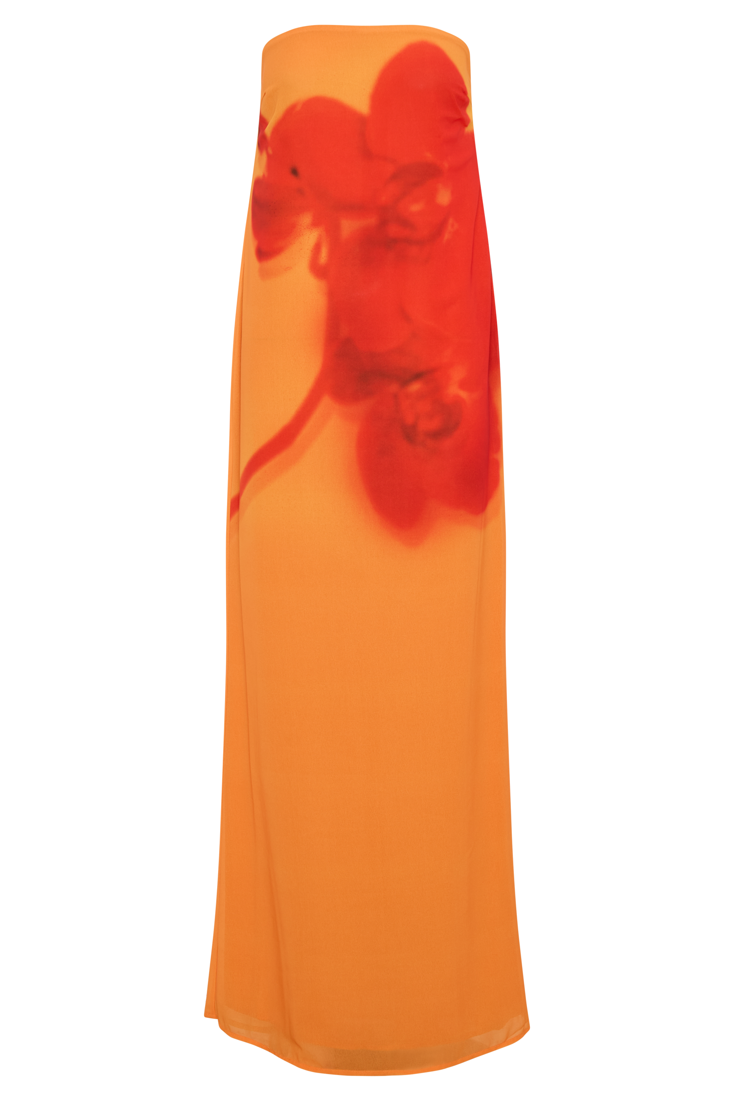 Amaya Koi Orchid Strapless Maxi Dress