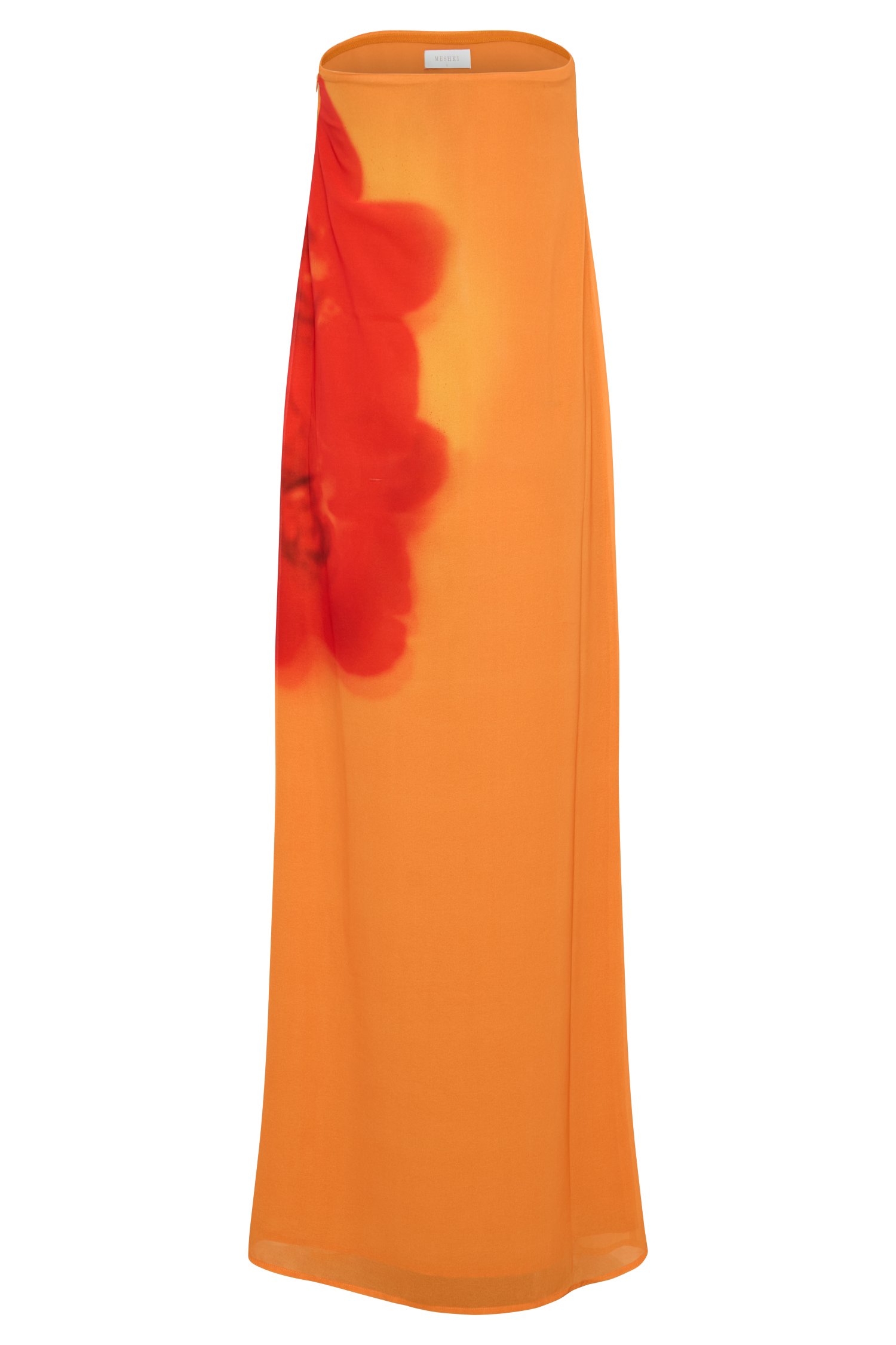 Amaya Koi Orchid Strapless Maxi Dress