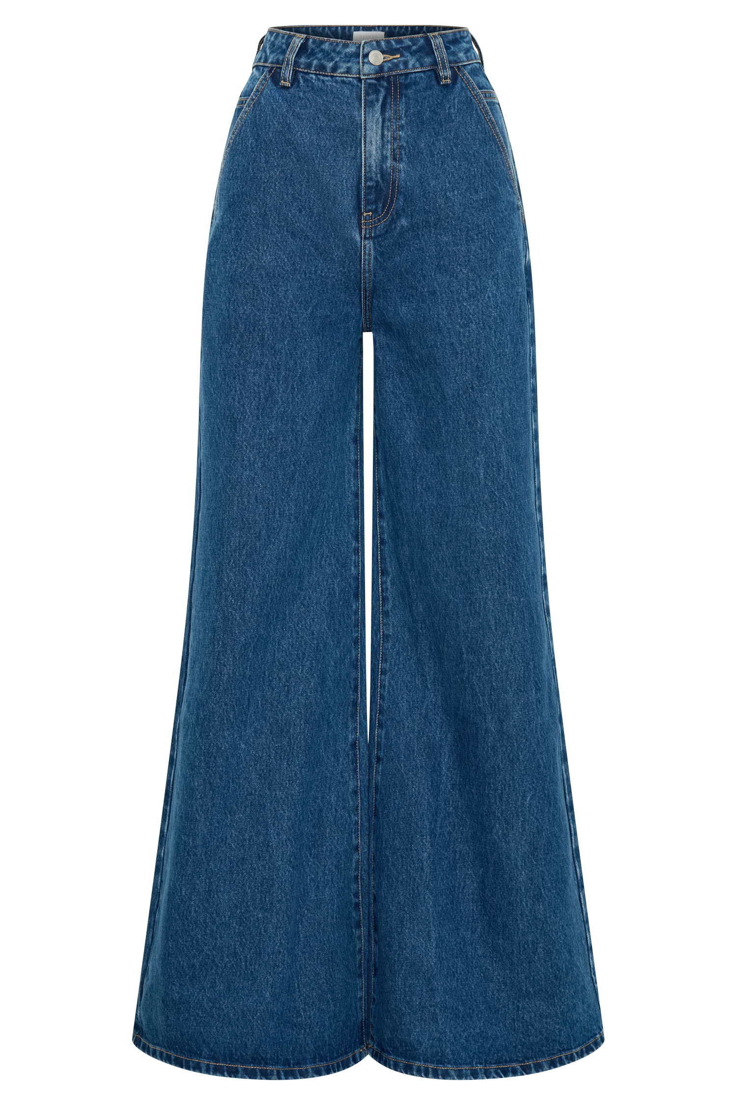 Jen Dark Blue Wide Leg Flare Jeans