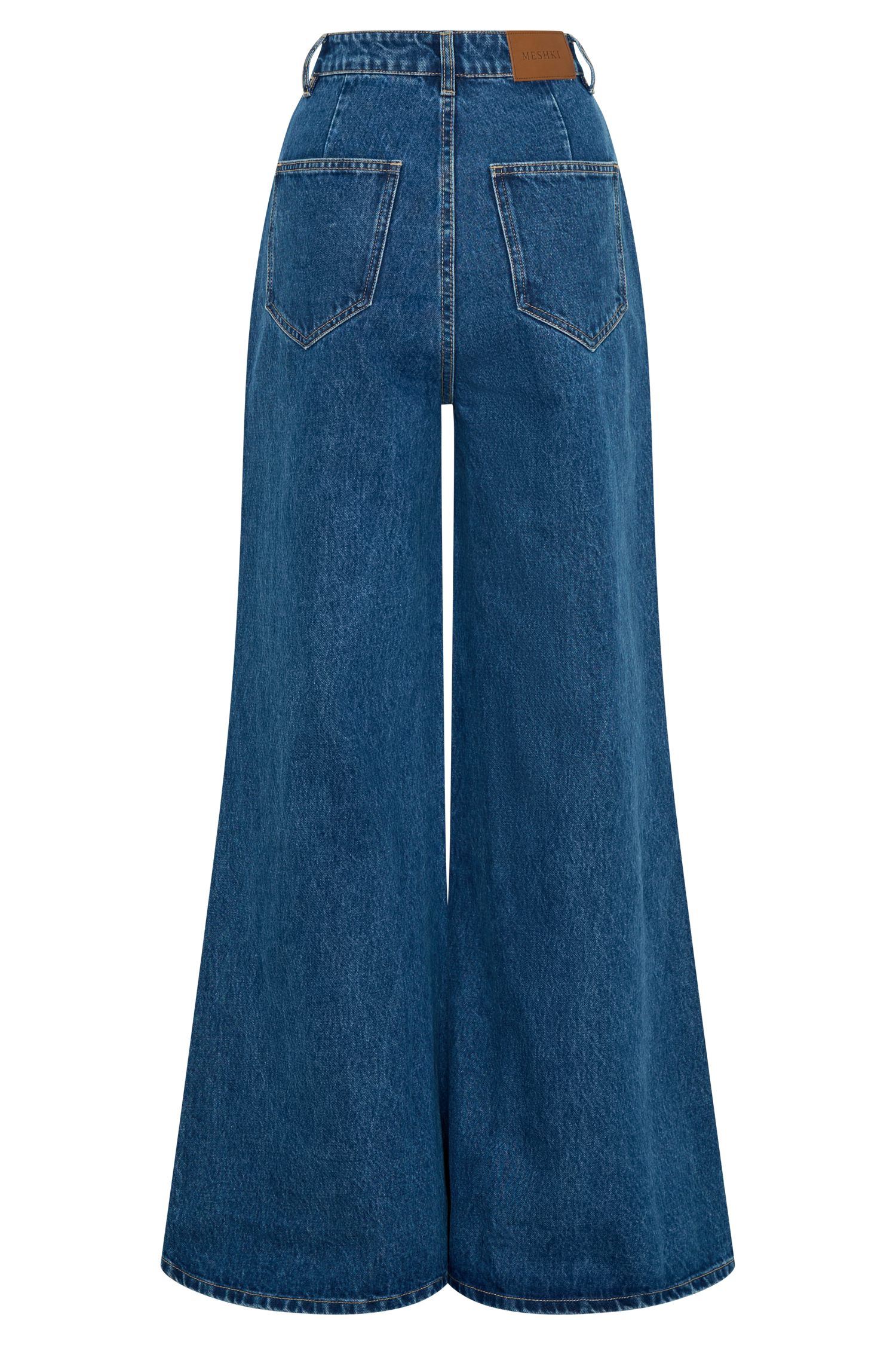 Jen Dark Blue Wide Leg Flare Jeans
