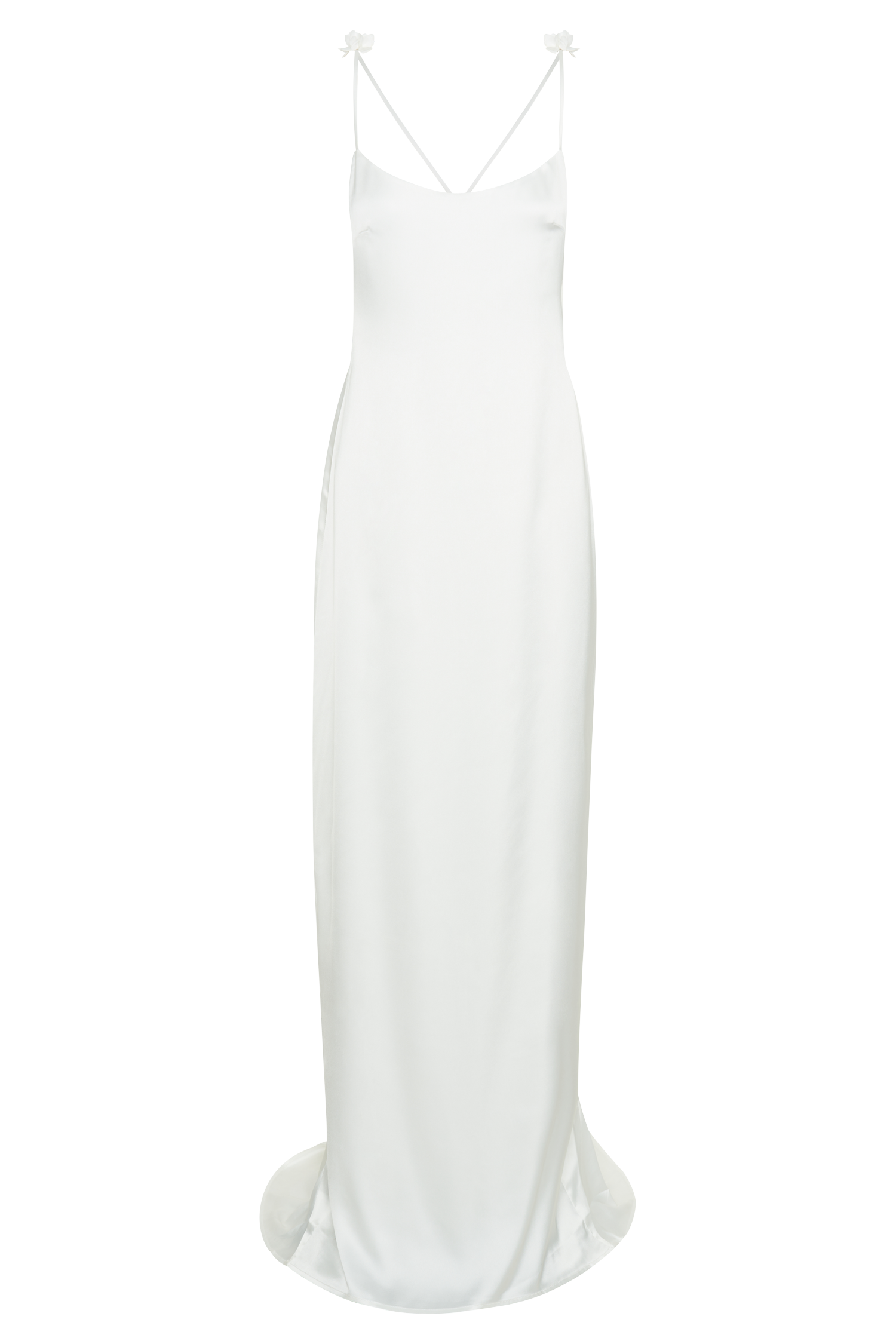 Elenora White Rose Maxi Dress