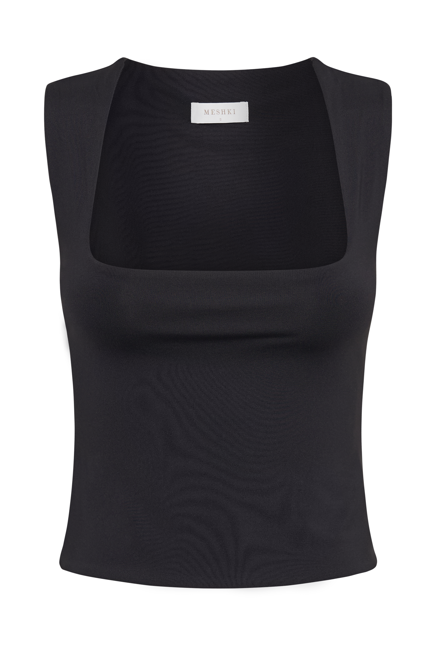 Linley Black Longline Top in Recycled Nylon