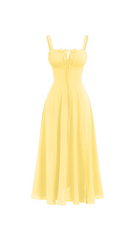 Miyla Lace-Up Back Midi Dress