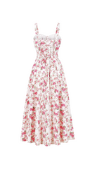 Cora Blossom Coral Midi Dress