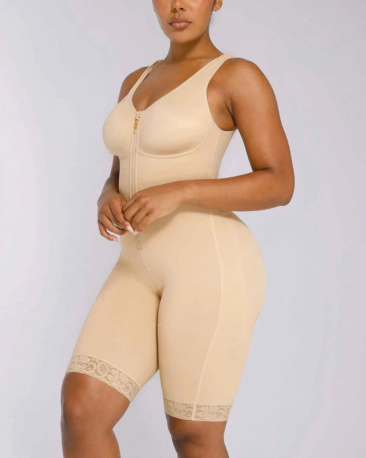 BOOT-YEAH AirSlim Midi Bodysuit - Black Lace