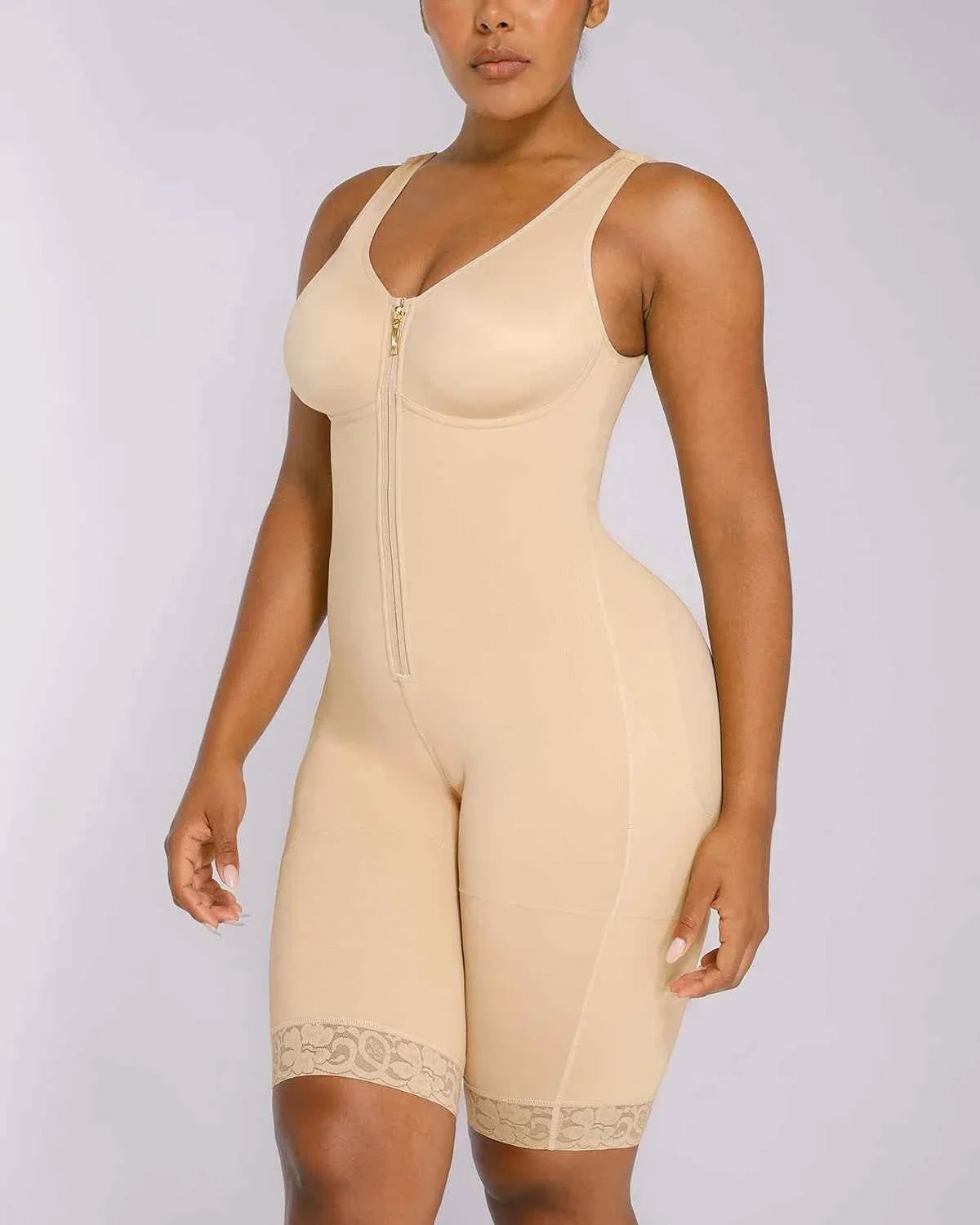 BOOT-YEAH AirSlim Midi Bodysuit - Black Lace