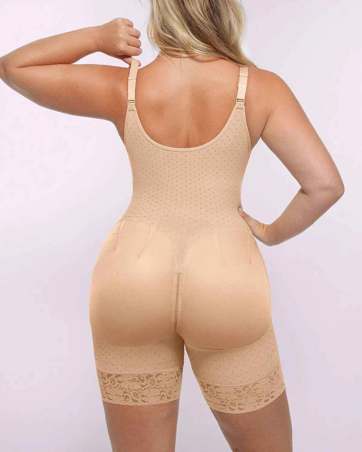 BOOT-YEAHâ„?Midi Bodysuit - Black Polka Dot Mesh