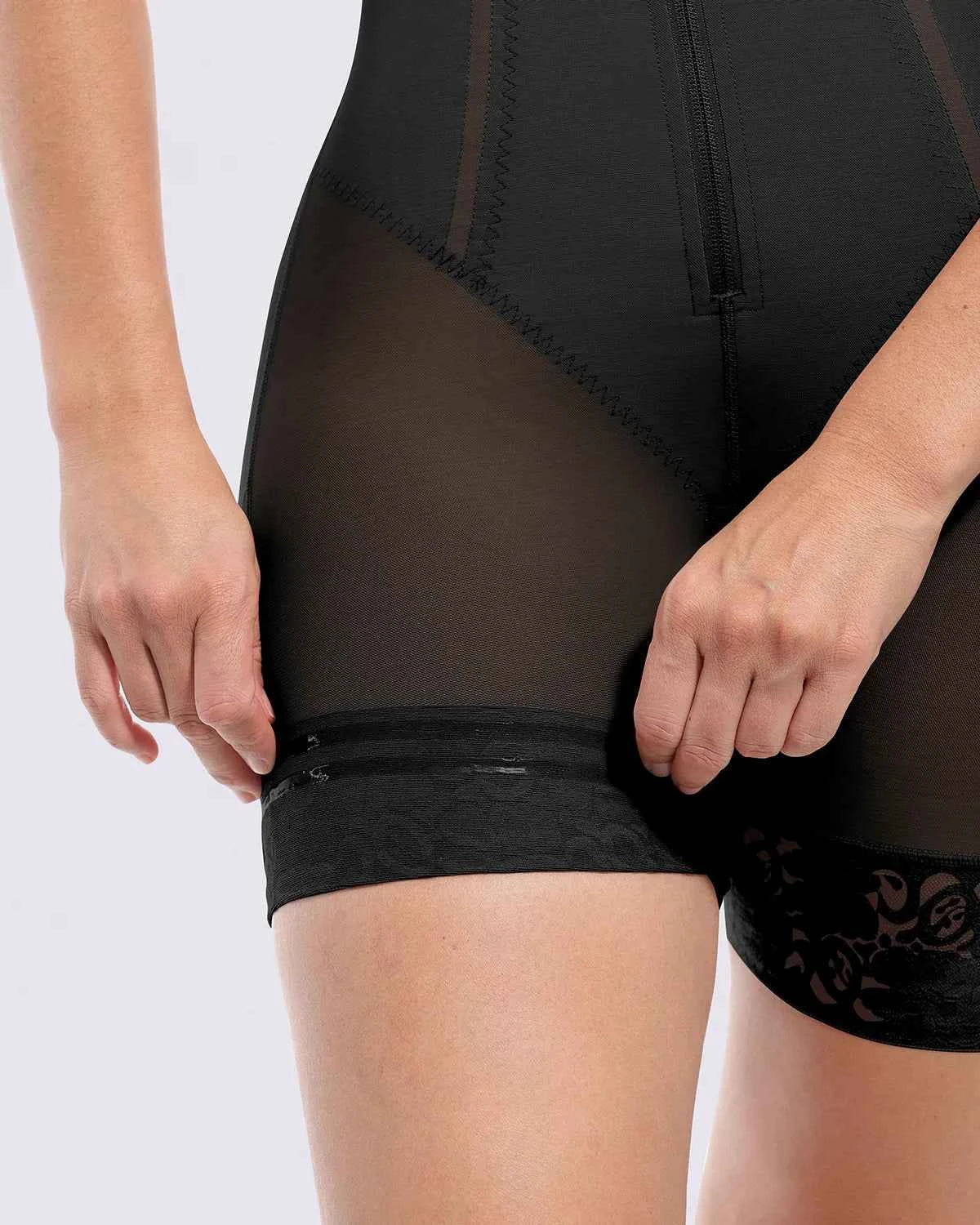 BOOT-YEAHâ„?Mini Bodysuit - Black Lace Tummy Control