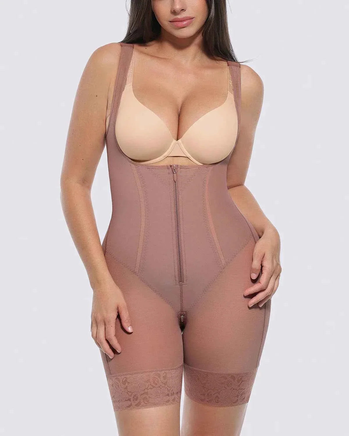 BOOT-YEAHâ„?Mini Bodysuit - Black Lace Tummy Control