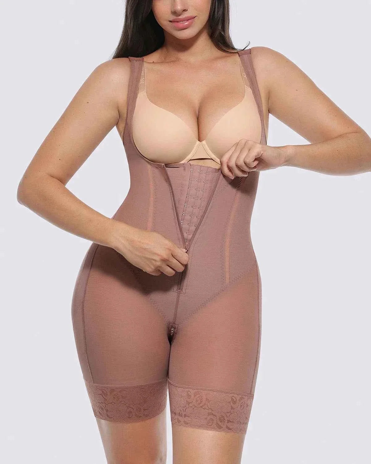 BOOT-YEAHâ„?Mini Bodysuit - Black Lace Tummy Control