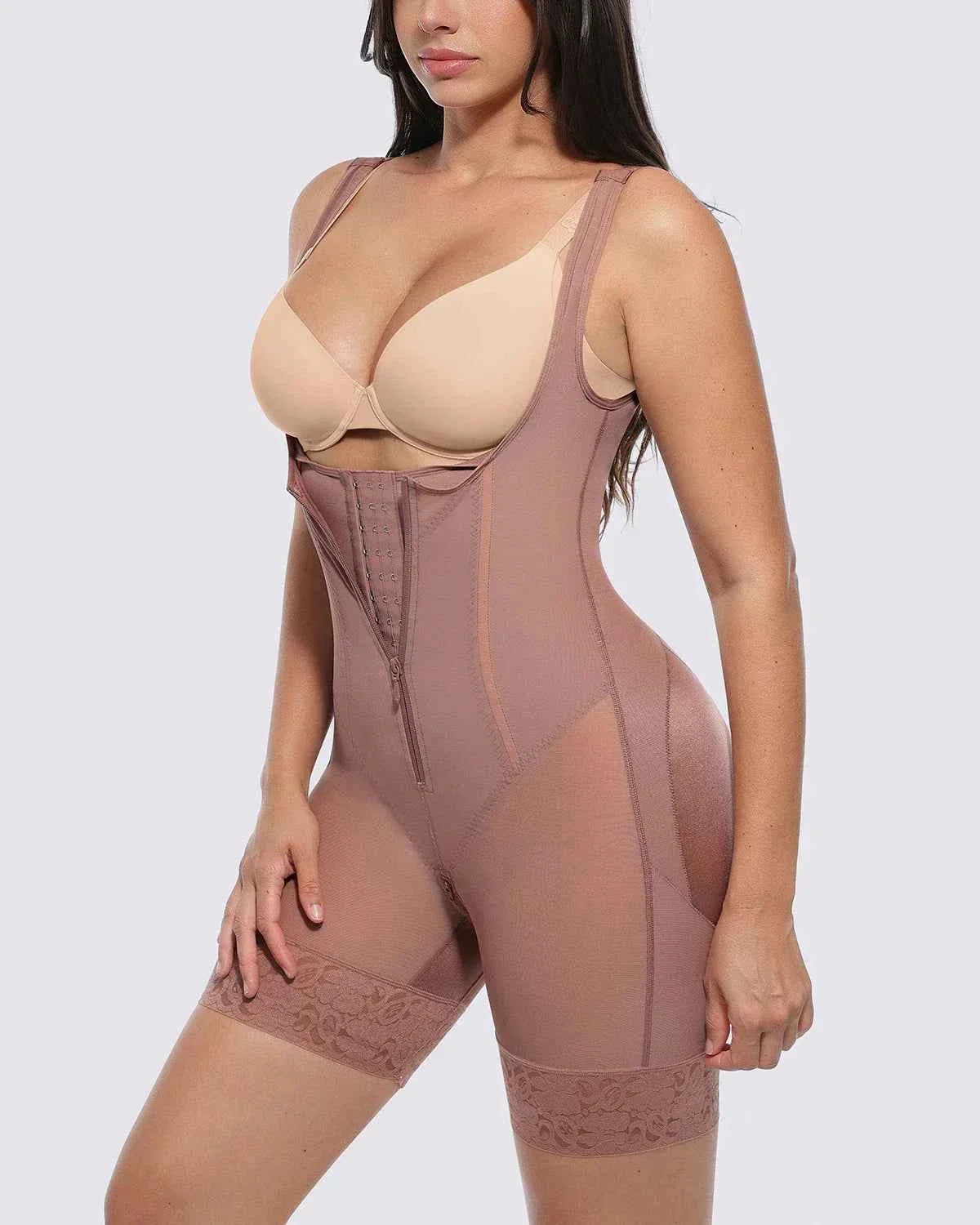 BOOT-YEAHâ„?Mini Bodysuit - Black Lace Tummy Control