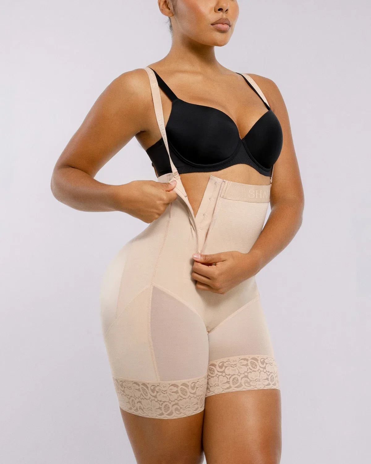 BOOT-YEAHâ„?AirSlim® Postpartum Support Short - Black Lace