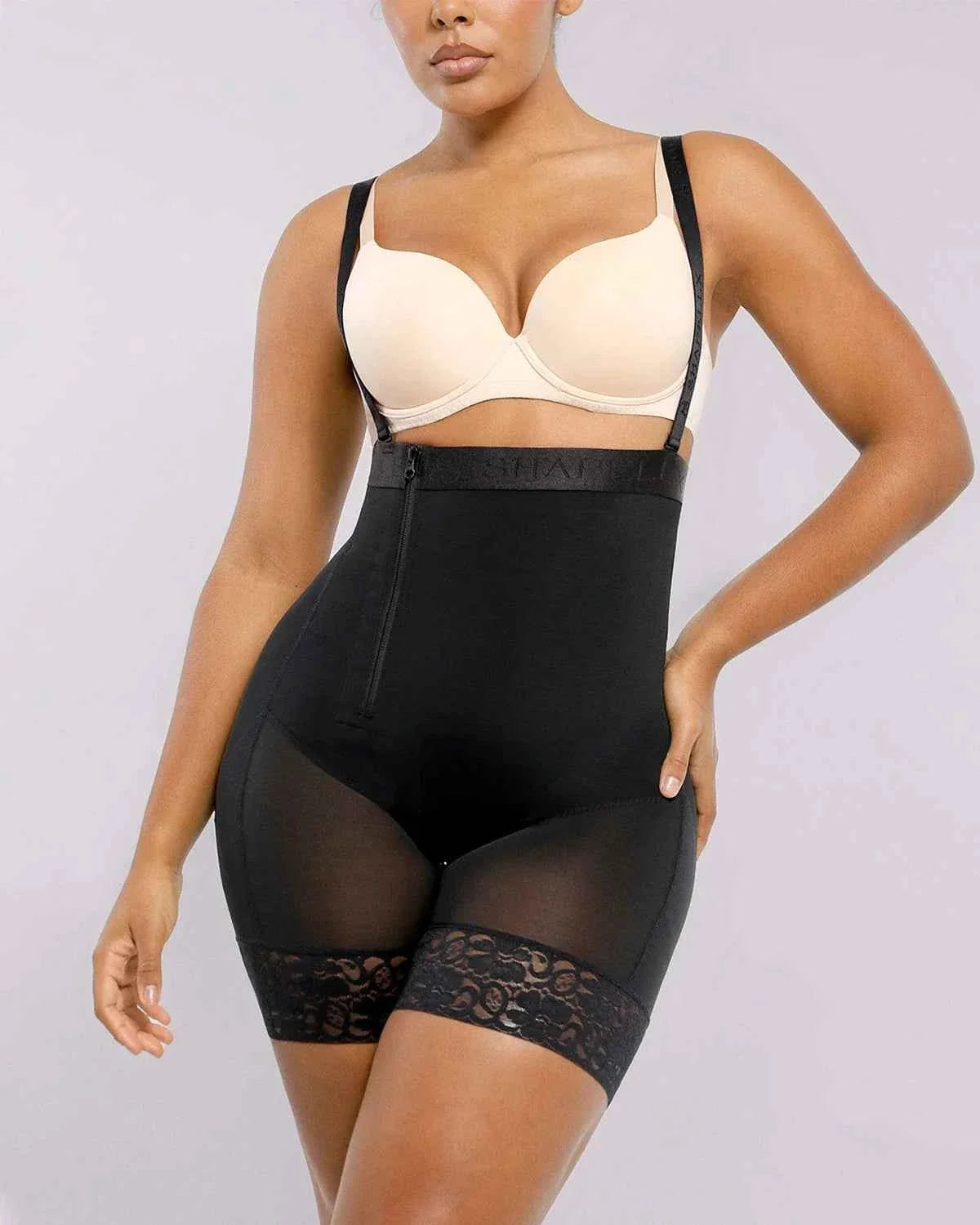 BOOT-YEAHâ„?AirSlim® Postpartum Support Short - Black Lace