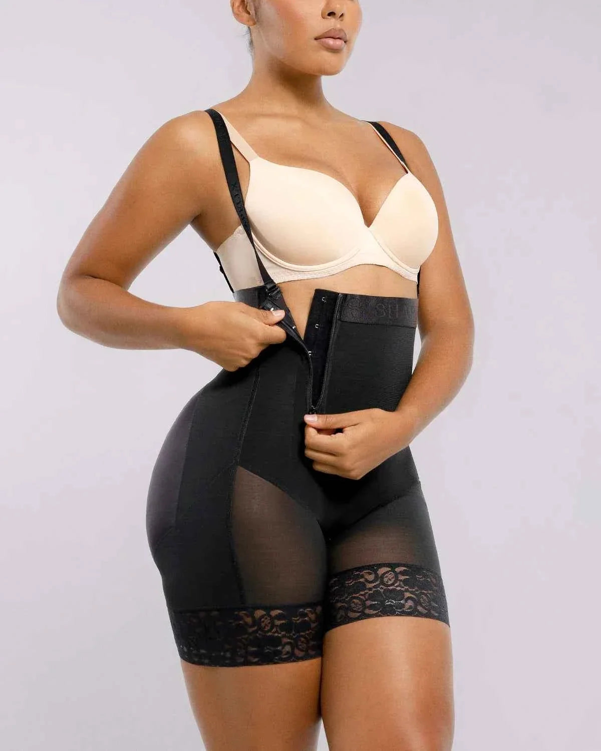 BOOT-YEAHâ„?AirSlim® Postpartum Support Short - Black Lace