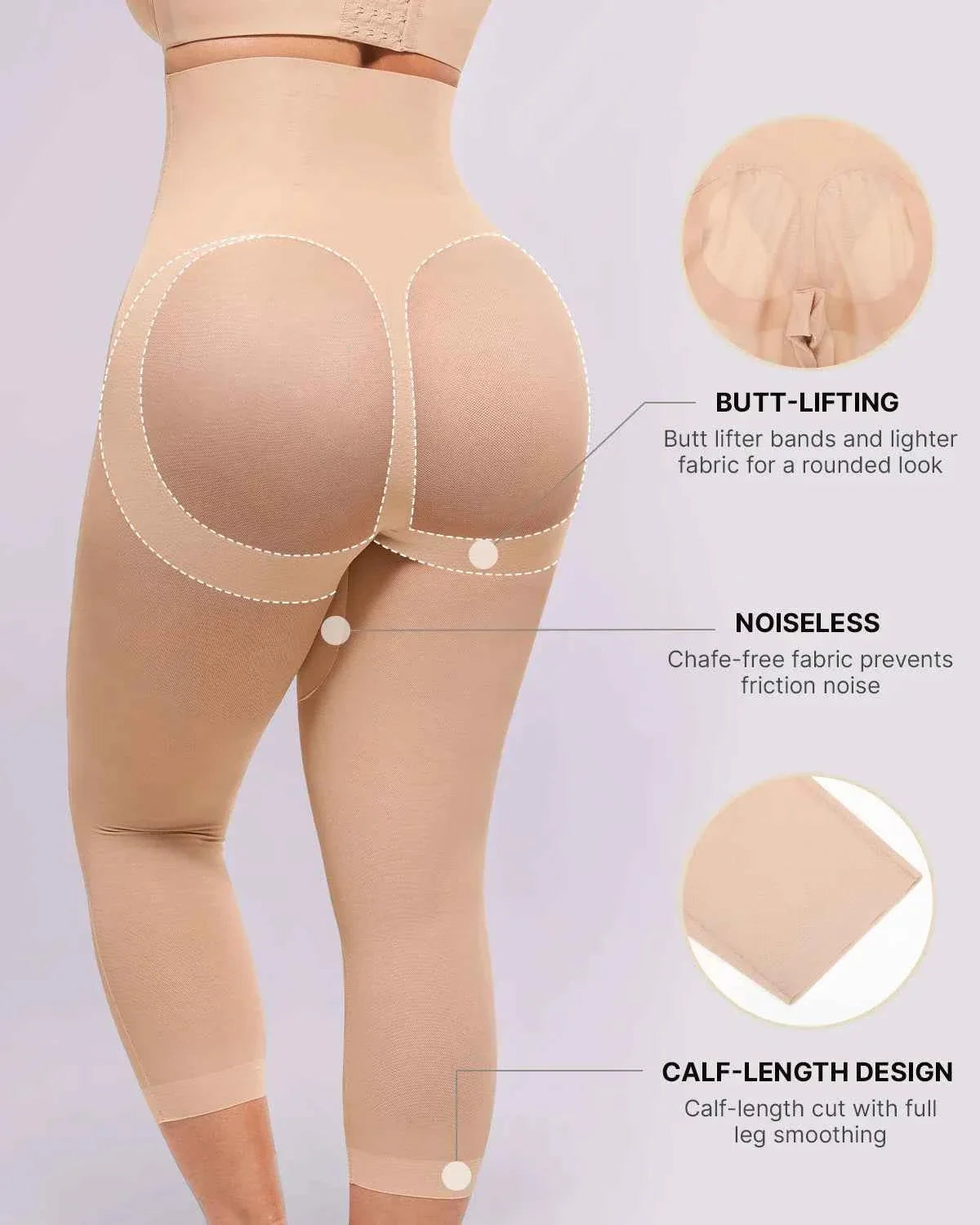 BOOT-YEAH Midi Dress - Black Butt-Lifting Seamless