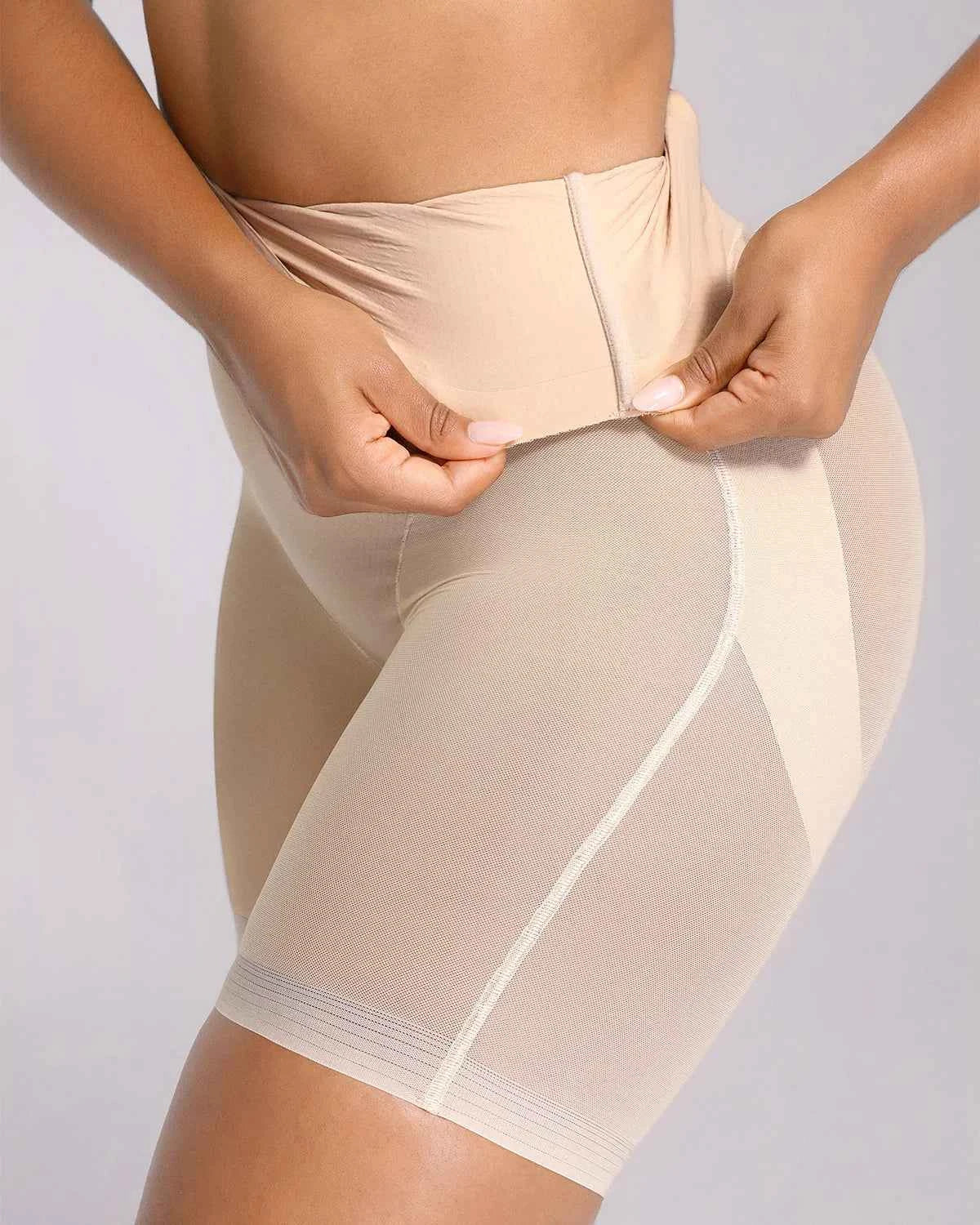 BOOT-YEAHâ„?MeshSmoothâ„?High-Waisted Mid Thigh Short