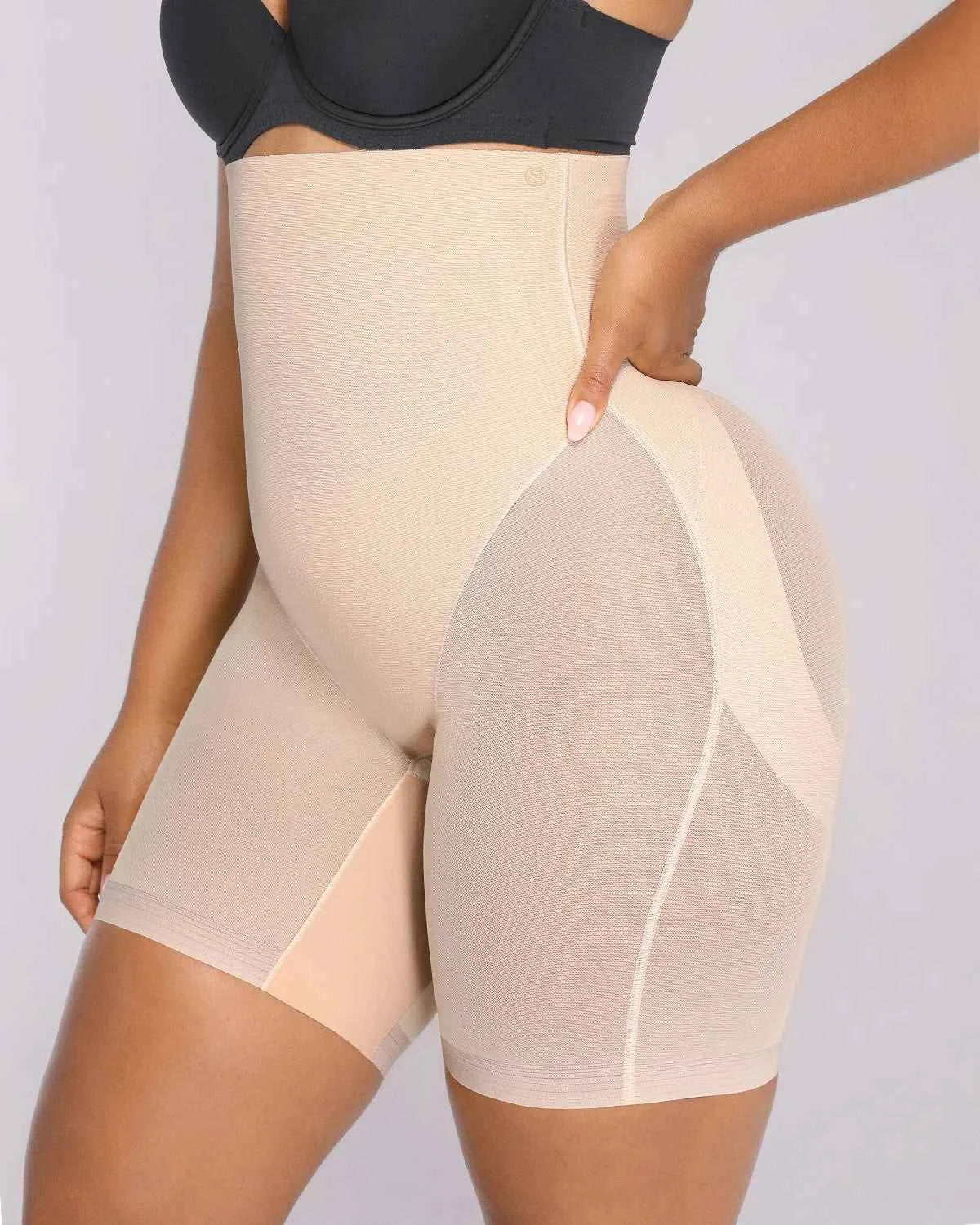 BOOT-YEAHâ„?MeshSmoothâ„?High-Waisted Mid Thigh Short