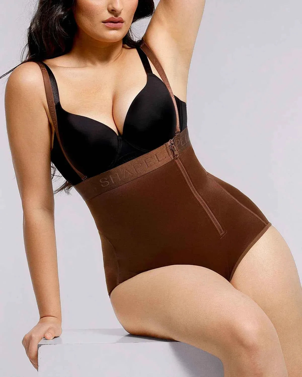 BOOT-YEAHâ„?High-Waisted Brief - Black Shaping Silhouette