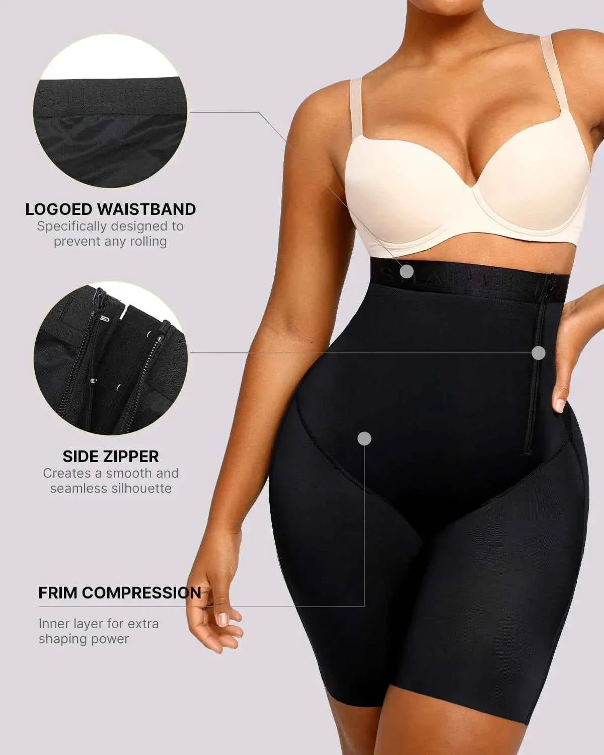 BOOT-YEAHâ„?Mini Shorts - Black High-Waisted Shaping