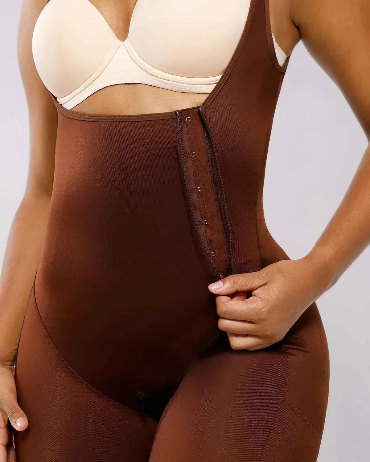 SilkSculpt Maxi Bodysuit - Black Open Bust