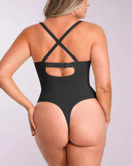 Bare Essentials Strapless Bodysuit - Black Thong