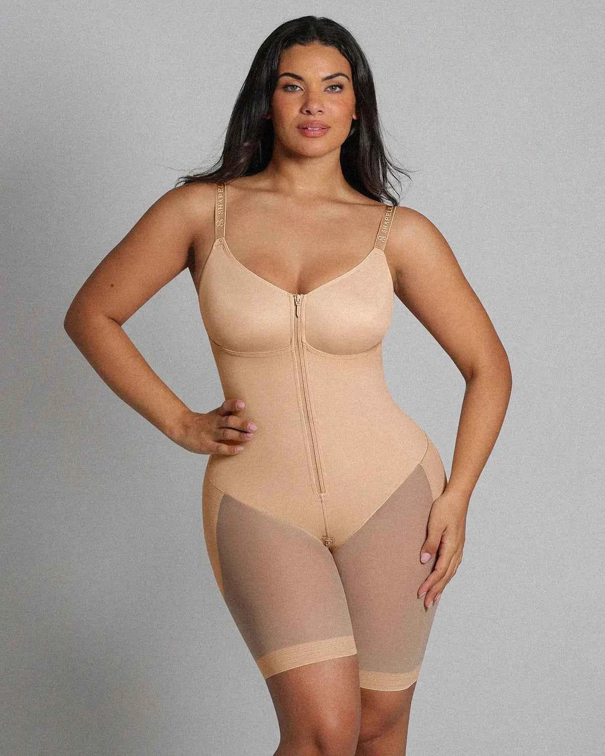Bare Essentials Midi Bodysuit - Black Seamless Shaping