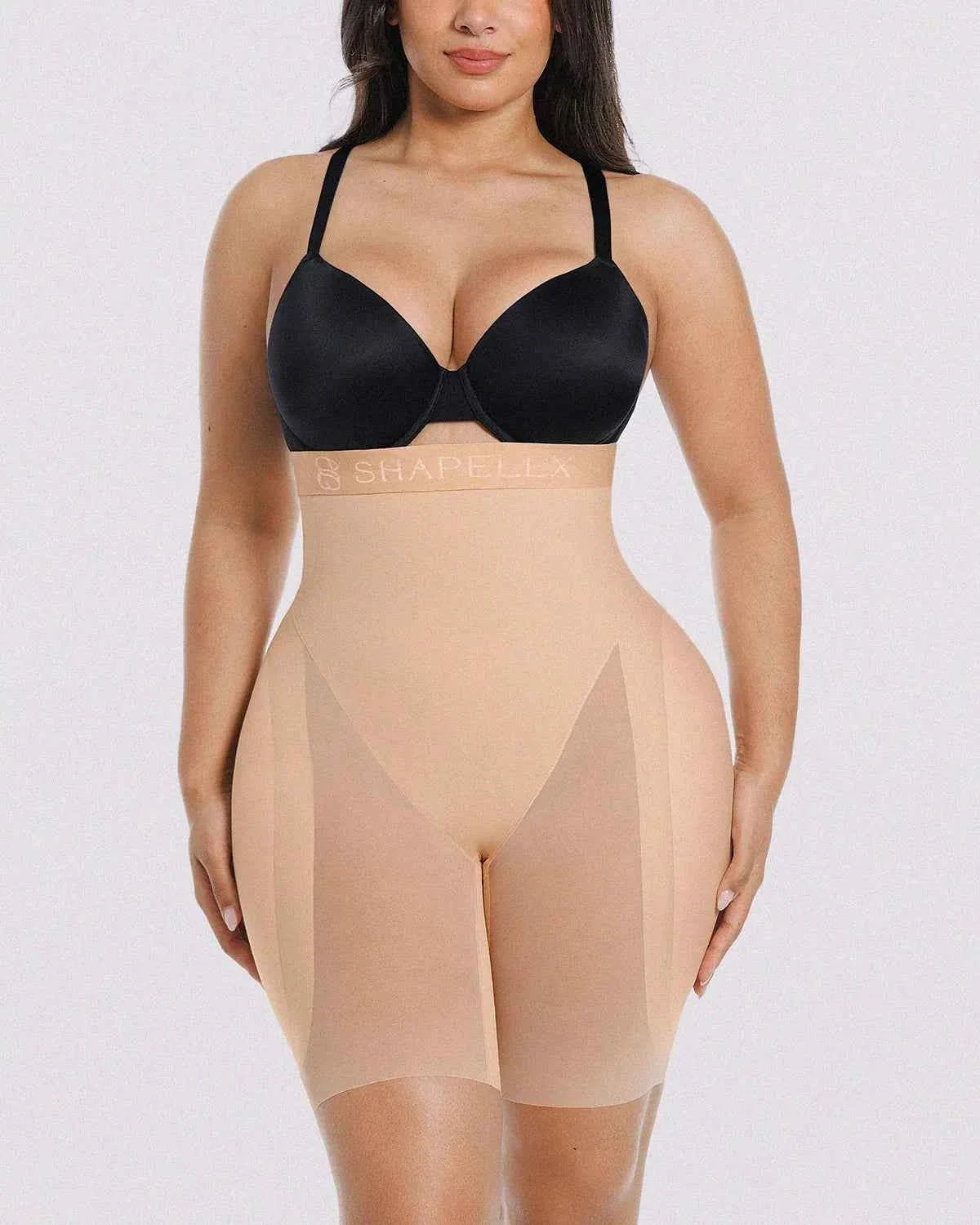 Bare Essentials Midi Dress - Black Tummy Control