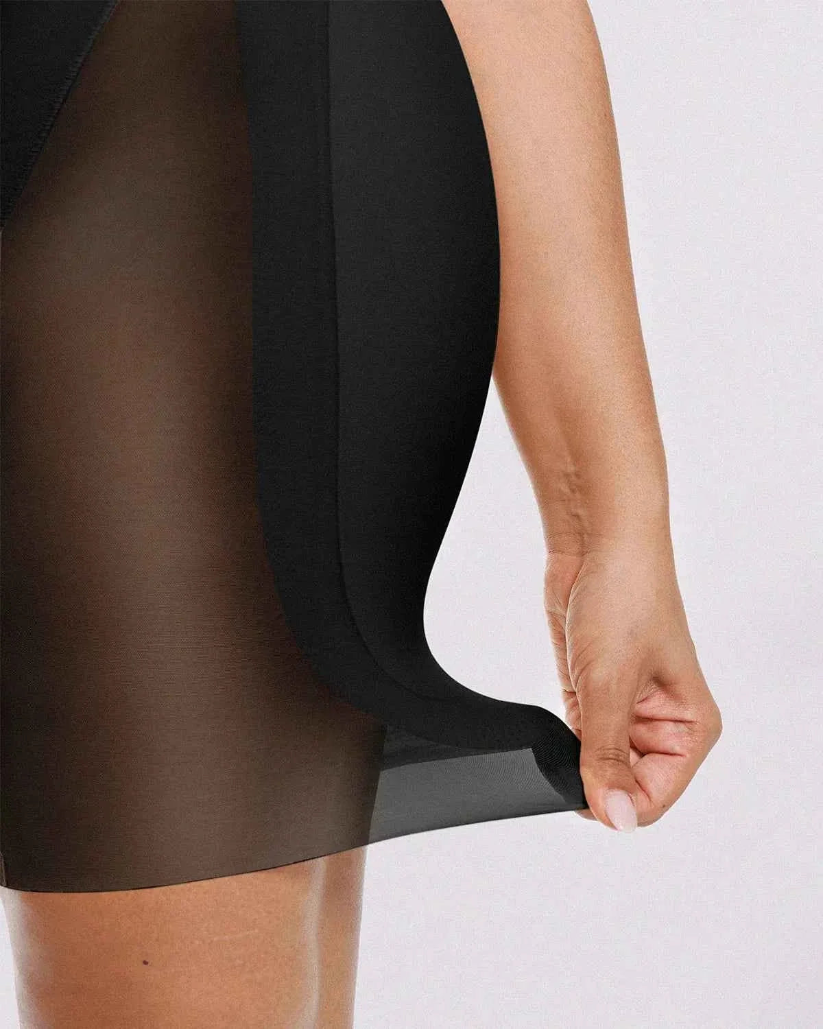 Bare Essentials Midi Dress - Black Tummy Control
