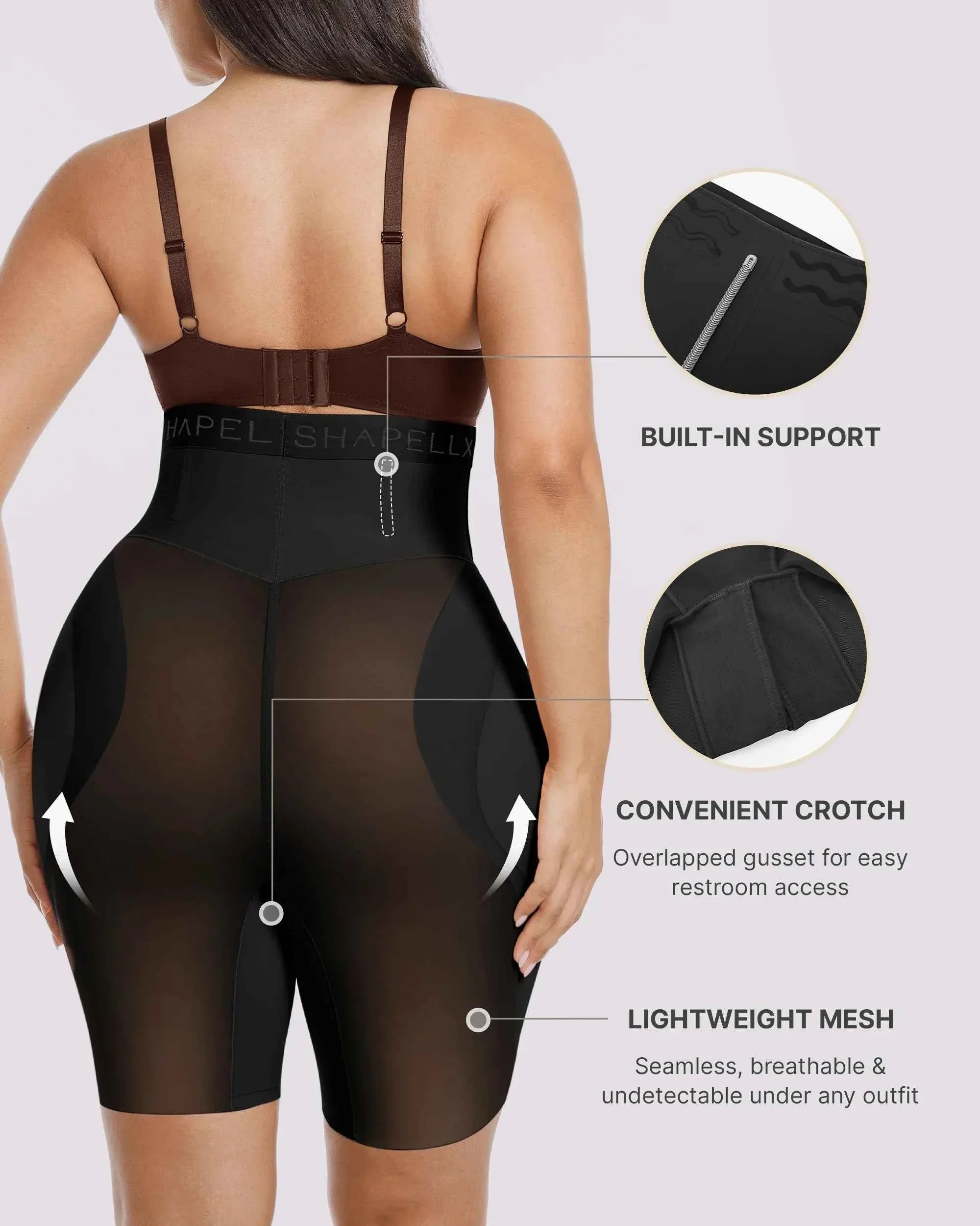 Bare Essentials Midi Dress - Black Tummy Control