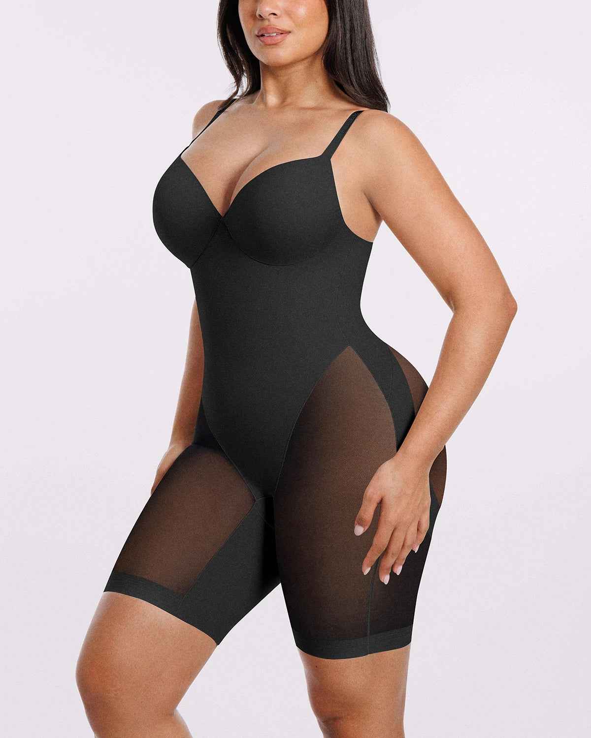 Bare Essentialsâ„?MeshSmoothâ„?Low Back Mid Thigh Bodysuit