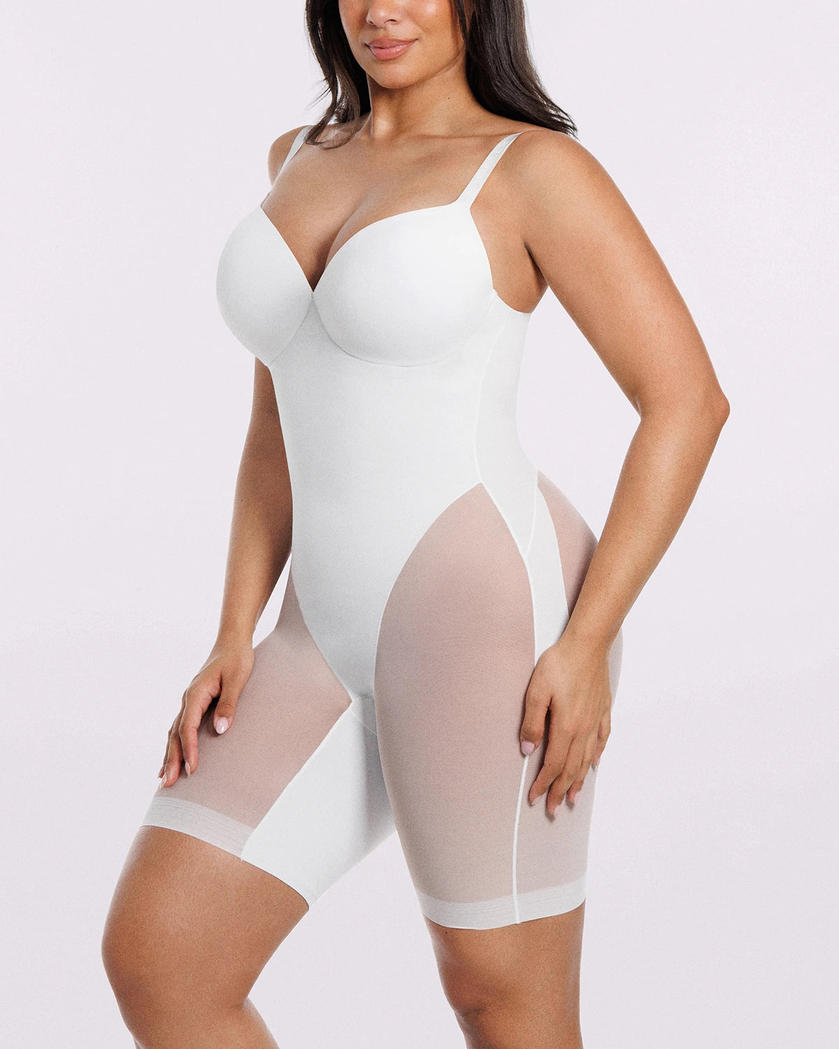 Bare Essentialsâ„?MeshSmoothâ„?Low Back Mid Thigh Bodysuit