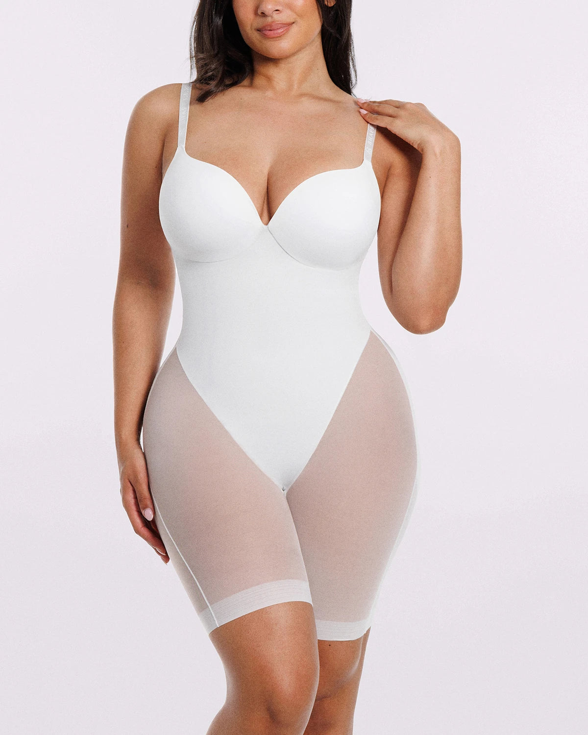Bare Essentialsâ„?MeshSmoothâ„?Low Back Mid Thigh Bodysuit